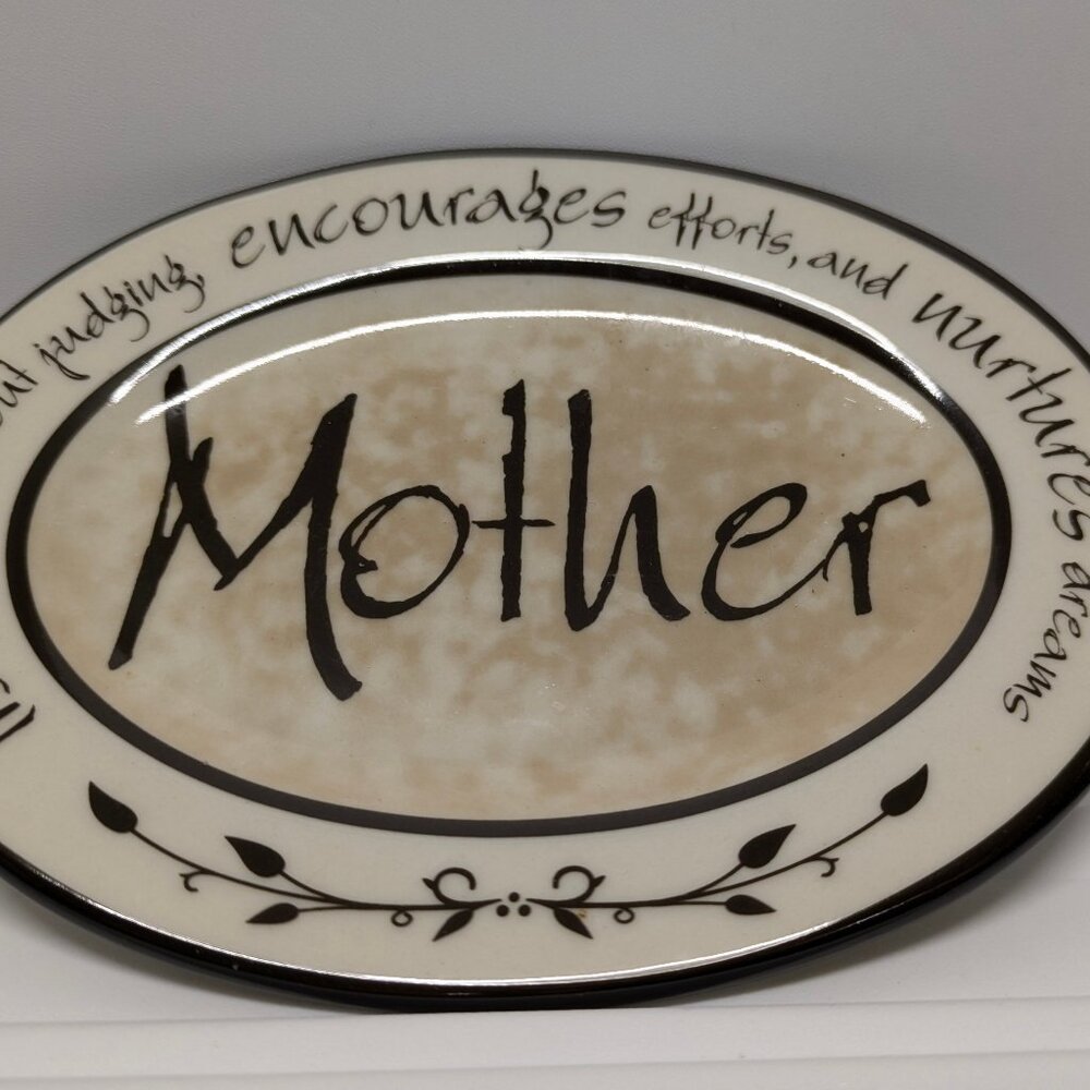 New! Decorative "Mother" Ceramic Plate by Carson Home Accents